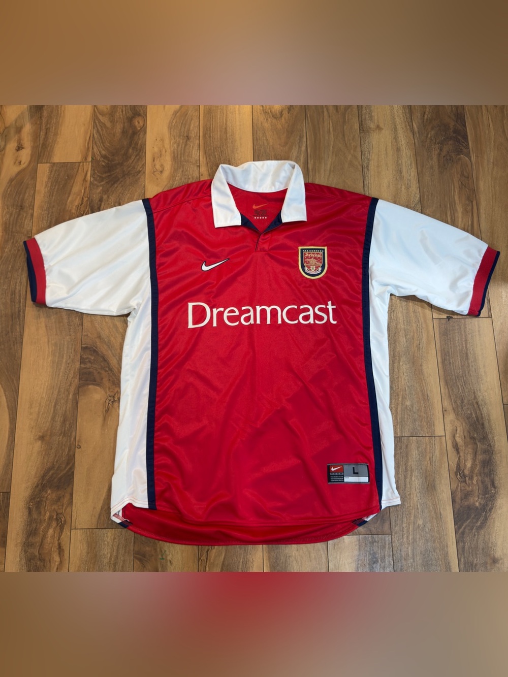 Vintage Arsenal 1999-2000 Home Shirt Nike Dreamcast Size Large Authentic Rare
